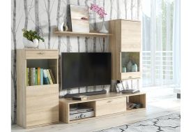 Ensemble meuble TV en bois avec vitrines ASM Rico