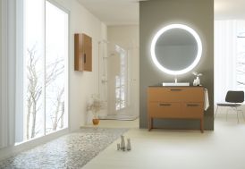 Ensemble de meubles de salle de bain en métal laqué couleur cuivre