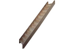 Escalier en bois de hêtre avec contremarches 280 cm
