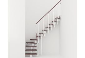 escalier modulable quart tournant