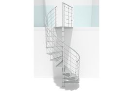 Escalier colimaçon en acier thermolaqué blanc Milano 160 cm Minka