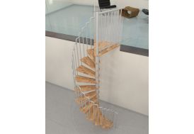 Escalier en colimaçon en métal et bois Minka Paris