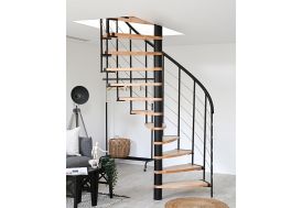 Escalier en colimaçon en métal et bois Minka Helios