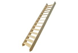 escalier droit en bois réglable en hauteur 220 - 300 cm 14 marches
