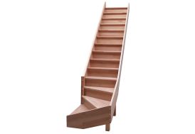 Escalier en hêtre sans rampe