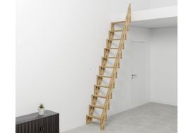 Echelle de meunier à plier contre le mur 130 à 315 cm Ultra Light huilé Klapster