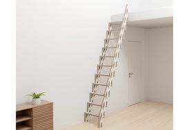 Escalier pliable sur le côté Klapster Ultralight HPL blanc
