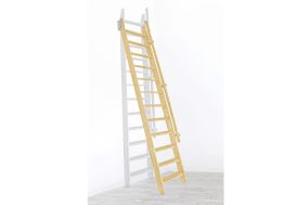 Escalier gain de place en bois pliable contre le mur Flexiblo épicéa brut Minka