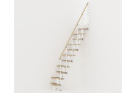 Escalier modulable pas japonais en acier et bois