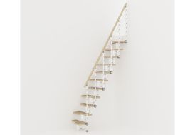 Escalier modulable pas japonais en acier et bois