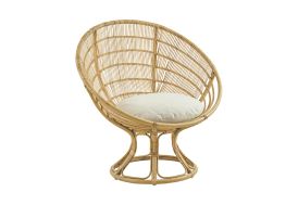 Fauteuil Luna en rotin naturel