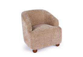 Fauteuil en tissu Athezza Dakota taupe