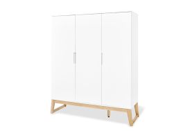 Commode en bois enfant Pinolino blanche Bridge 3 portes