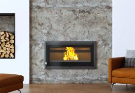 Insert à bois triple combustion avec soufflerie 14,5 kW - IC-100 FKC Fm Calefaccion