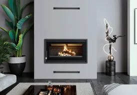 Insert à bois panoramique double combustion 14,5 kW - IZ-100 FKC