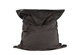 pouf géant polyester jumbo velvet onyx