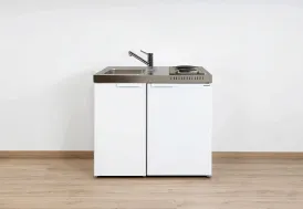 Kitchenette réfrigérateur et plaque électrique 90 cm Stengel MK90 blanche