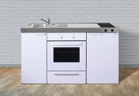 Kitchenette MKB150 blanche de Stengel avec four, frigo et plaques