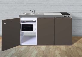 Kitchenette pour studio 150 cm avec frigo, micro-ondes et plaque vitrocéramique