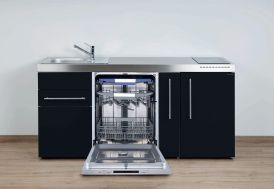 Mini cuisine noire lave-vaisselle, frigo et induction MPGG180A Stengel