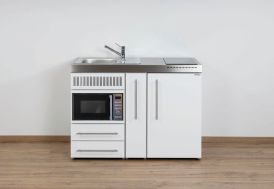 Kitchenette équipée d'un micro-ondes, frigo et plaques de cuisson 120 cm 