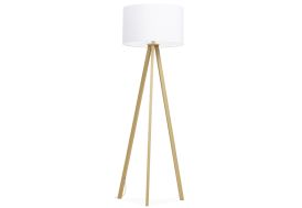 Lampadaire Kokoon Design Trivet Naturel et Blanc