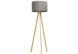 Lampadaire Kokoon Design Trivet Naturel et Gris