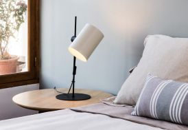 Lampe de chevet en acier Faro Guadalupe beige