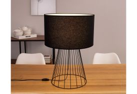 Lampe à poser en métal avec abat-jour noir