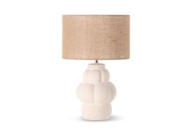 Lampe à poser en céramique et lin – Calithea