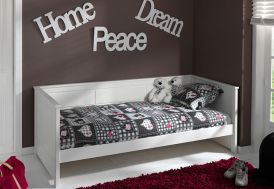 Lit banquette pour enfant et ado en bois blanc 90 x 200 cm Vipack