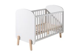 Lit bébé en bois 60 x 120 cm avec barrière Kiddy Vipack