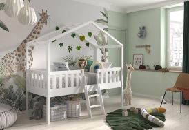 Lit cabane en bois pour enfants