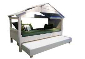 lit cabane pour enfant avec couchage supplémantaire