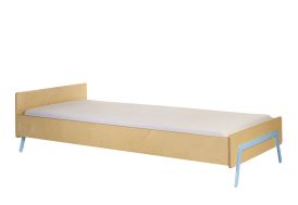 lit pour enfant en bois et pieds en aluminium vert 