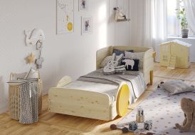 Lit Enfant en Bois de Sapin Mathy by Bols Discovery 90 x 190 cm Jaune