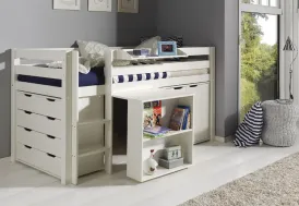 Lit enfant mi-hauteur avec meubles de rangement Vipack