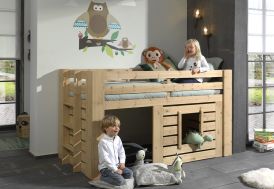 Lit mezzanine pour enfants matelas de 90 x 200 cm 