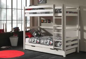 Lit superposé en bois avec tiroirs Vipack