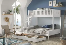 Lit superposé avec tiroirs de rangement