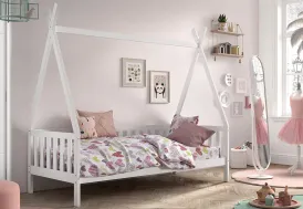 Lit tipi enfant en bois blanc