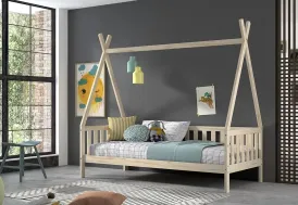 Lit tipi enfant en bois naturel
