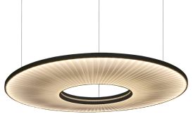 Luminaire Suspension Horizontale LED en Ruban Dix Heures Dix Iris Ø 80 cm