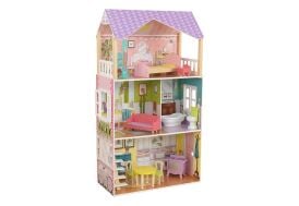 KidKraft Maison de poupées en bois Rowan avec terrasse et 13 accessoires