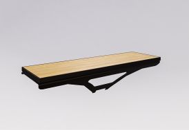 marche en bois avec caisson acier pour escalier sur mesure limon central