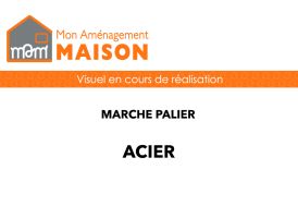 Palier en acier pour escalier tournant sur mesure en métal 