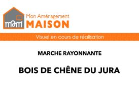 marche rayonnante en bois de chêne du jura pour  escalier sur mesure