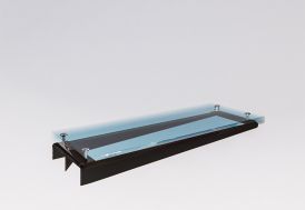 marche en verre pour limon suspendu escalier sur mesure