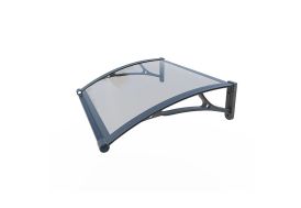 Marquise de porte en aluminium et polycarbonate 80 x 100 cm Werka Pro