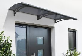 Marquise pour porte d'entrée aluminium et acrylique – Lazur - ARCTOM